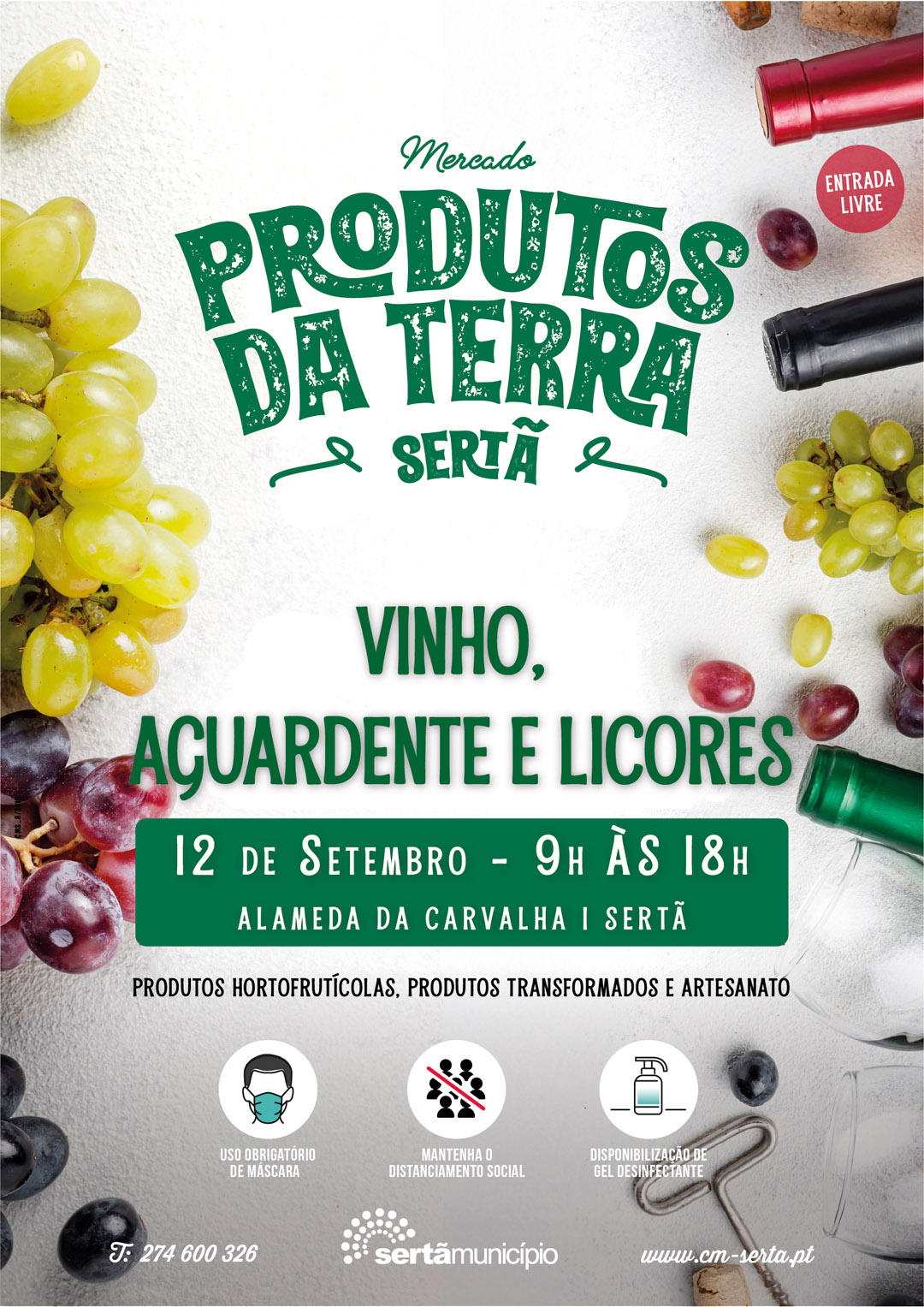 SERTÃ Produtos da Terra Vinho Aguardente e Licores em setembro