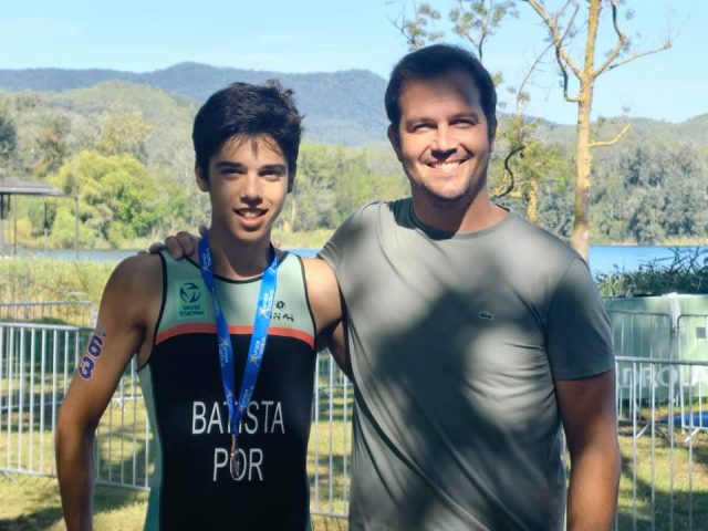 João Nuno Batita e o treinador Paulo Antunes - Taça da Europa em Banyoles - 05.09.21